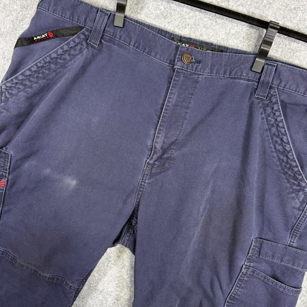Ariat FR M5 Work Pants Mens 44x32 Navy Blue Flame Resistant Cordura Straight Leg